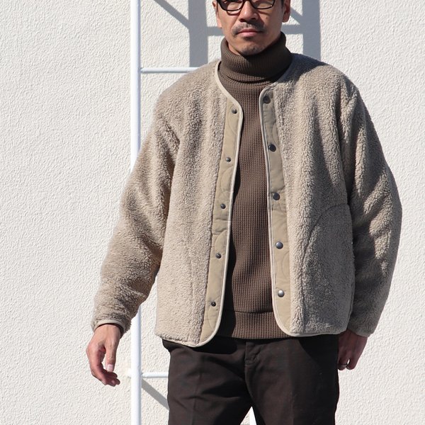 画像9: 【Lanificio Becagli（ベッカリー）】トスカーナボア スナップジャケット【MADE IN JAPAN】『日本製』【送料無料】/ Upscape Audience