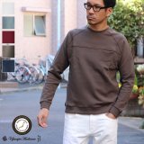 30/10セントラル裏毛ラグランスリーブポケ付C/N L/S【MADE IN JAPAN】『日本製』/ Upscape Audience