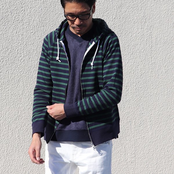 画像10: 【RE PRICE / 価格改定】BSQボーダー長袖ジップパーカー【MADE IN JAPAN】『日本製』/ Upscape Audience