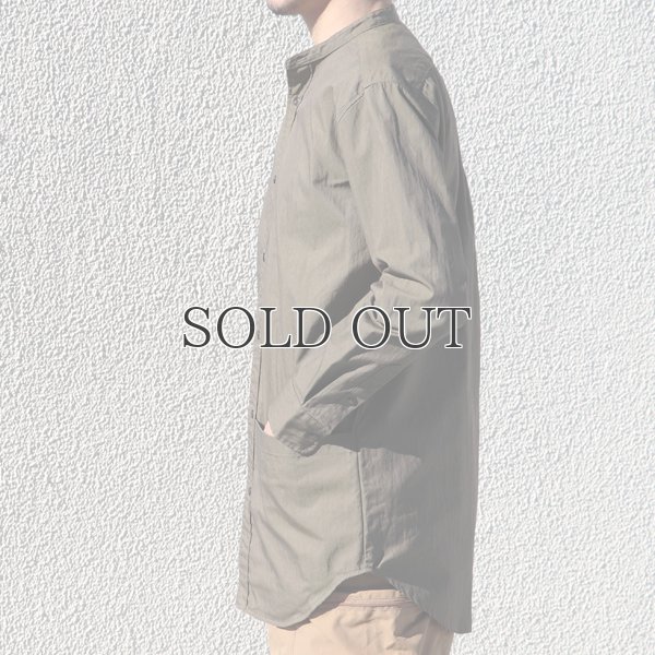 画像19: グリストーンW 綿ナイロン高密度ギャバ ルーズFIT バンドカラー ツールポケ 長袖シャツ【MADE IN JAPAN】『日本製』Upscape Audience