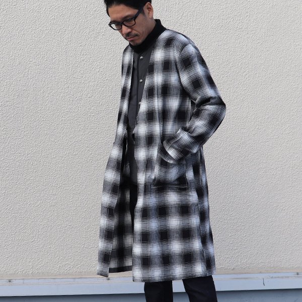 画像5: 【RE PRICE / 価格改定】フランネルチェック キモノガウンコート【MADE IN JAPAN】『日本製』 / Upscape Audience