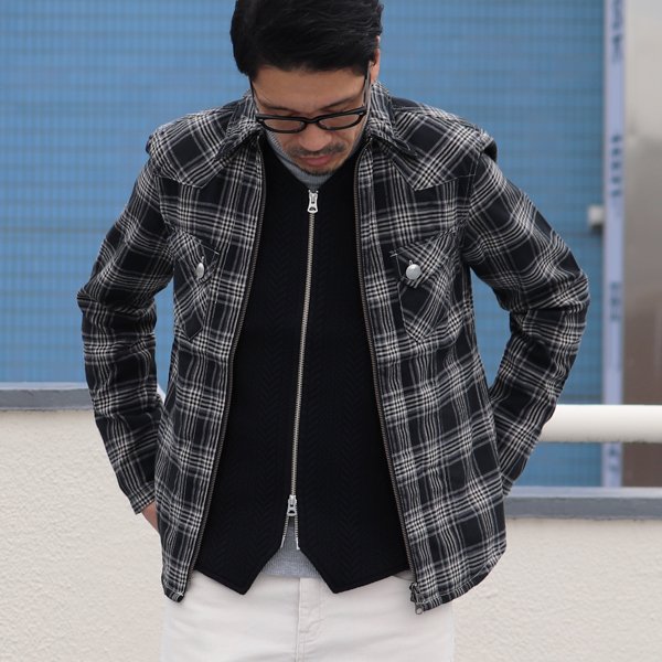 画像12: 【RE PRICE / 価格改定】TRタータンチェックダブルジップコンチョボタンシャツジャケット / GUN HO × Audience