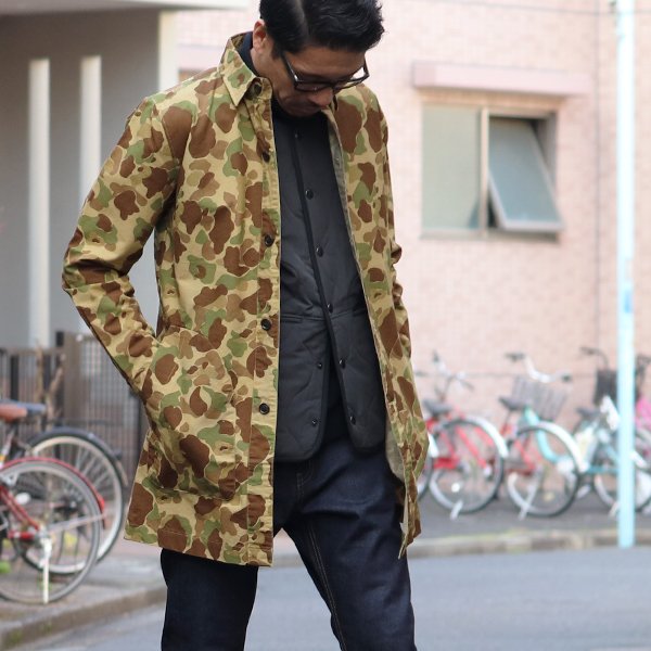 画像11: 【RE PRICE / 価格改定】カモ柄プリントツイルアトリエコート【MADE IN JAPAN】『日本製』/ Upscape Audience