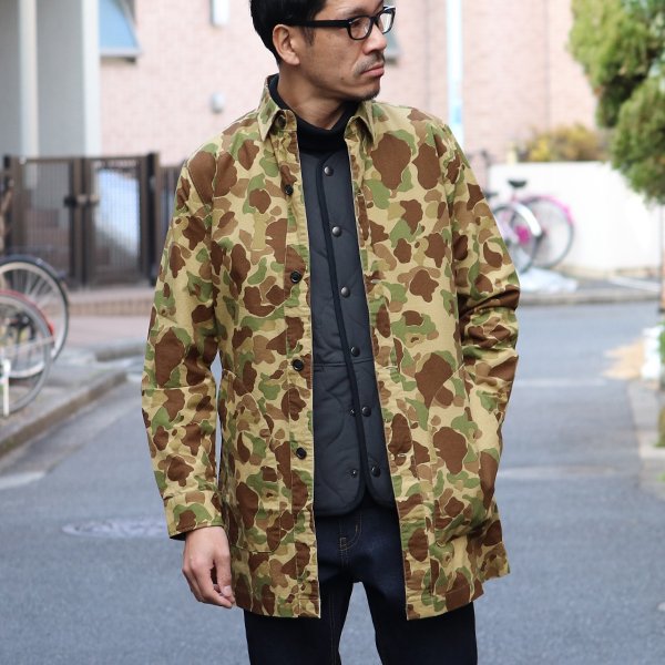 画像8: 【RE PRICE / 価格改定】カモ柄プリントツイルアトリエコート【MADE IN JAPAN】『日本製』/ Upscape Audience