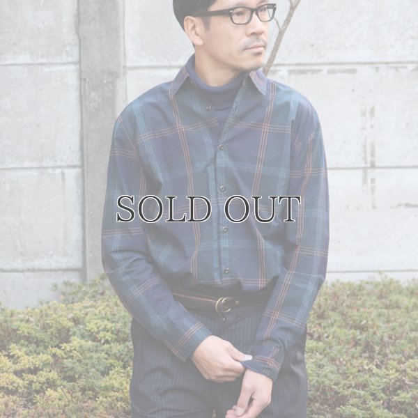 画像5: タイプライター 大判チェック ルーズFIT 裏前立 レギュラーカラー L/Sシャツ【MADE IN JAPAN】『日本製』/ Upscape Audience