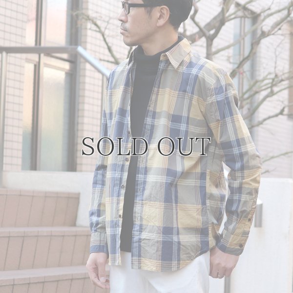 画像9: タイプライター 大判チェック ルーズFIT 裏前立 レギュラーカラー L/Sシャツ【MADE IN JAPAN】『日本製』/ Upscape Audience