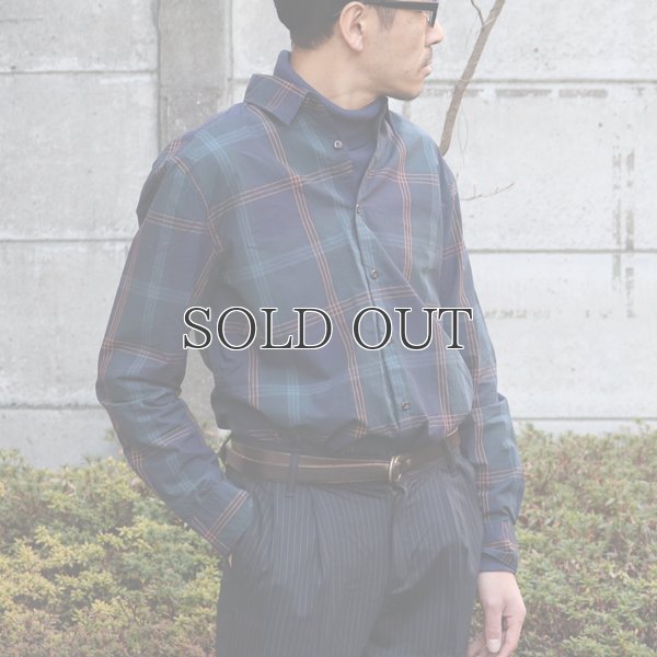 画像6: タイプライター 大判チェック ルーズFIT 裏前立 レギュラーカラー L/Sシャツ【MADE IN JAPAN】『日本製』/ Upscape Audience