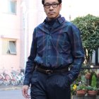 More photos1: タイプライター 大判チェック ルーズFIT 裏前立 レギュラーカラー L/Sシャツ【MADE IN JAPAN】『日本製』/ Upscape Audience