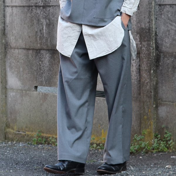 画像5: ギャバジンストレッチ　タックワイド　イージーパンツ【MADE IN JAPAN】『日本製』【送料無料】/ Upscape Audience