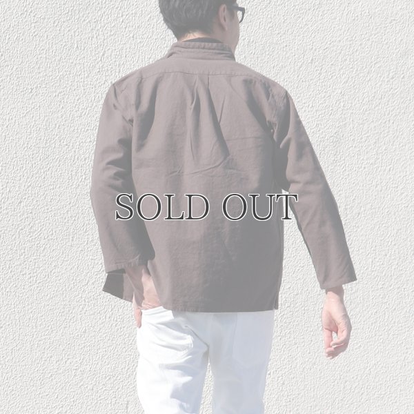 画像5: ソフトリネンコットンキャンバス スタンドスモールカラー9/S シャツジャケット【MADE IN JAPAN】『日本製』/ Upscape Audience