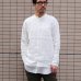 画像10: French Linen（フレンチリネン）ルーズFIT バンドカラー 長袖シャツ【MADE IN JAPAN】『日本製』/ Upscape Audience