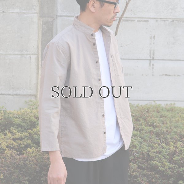 画像8: ソフトリネンコットンキャンバス スタンドスモールカラー9/S シャツジャケット【MADE IN JAPAN】『日本製』/ Upscape Audience