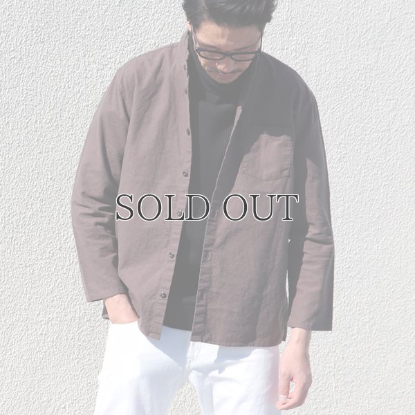 画像3: ソフトリネンコットンキャンバス スタンドスモールカラー9/S シャツジャケット【MADE IN JAPAN】『日本製』/ Upscape Audience