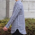 More photos1: French Linen（フレンチリネン）ルーズFIT バンドカラー 長袖シャツ【MADE IN JAPAN】『日本製』/ Upscape Audience