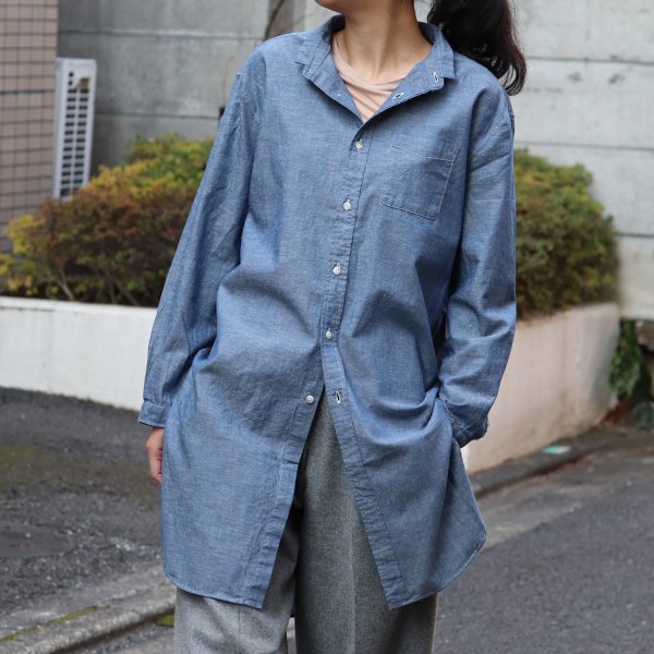 画像6: 【RE PRICE/価格改定】コットンリネンダンガリー ローマシャツコート【MADE IN JAPAN】『日本製』/ Upscape Audience