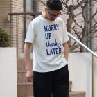 More photos3: Riding High / 12/-JERSEY FLOCKY PRINT S/S TEE (HURRY UP)【MADE IN JAPAN】『日本製』