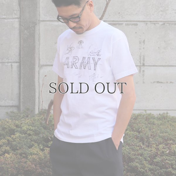 画像3: RIDING HIGH×EGG SNDWCH LABEL/ HANDWRITING STYLE PRINT TEE（ARMY）