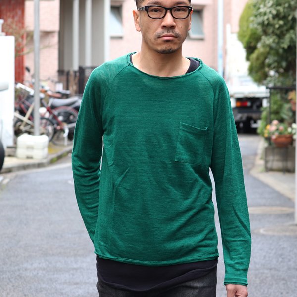 画像3: 【RE PRICE / 価格改定】Herdmans リネンフォーギーポケット付きボートネックカットソー【MADE IN JAPAN】『日本製』/ Upscape Audience