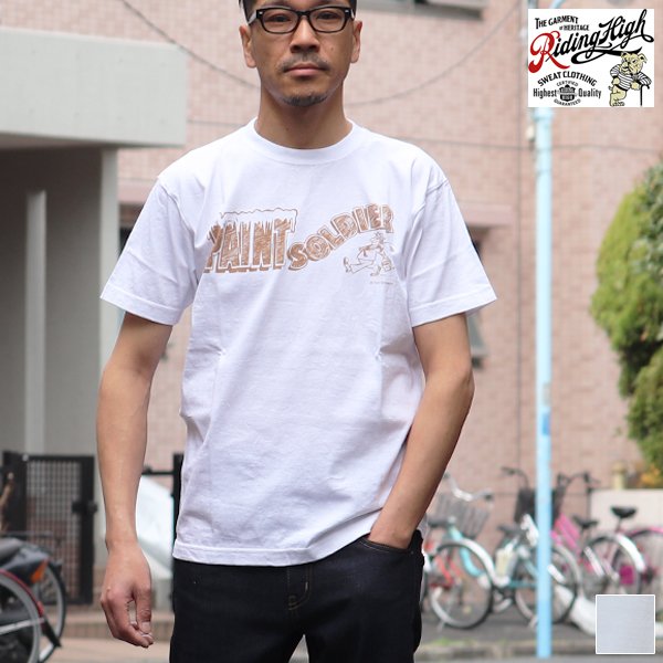 画像1: 【RE PRICE/価格改定】RIDING HIGH×EGG SNDWCH LABEL/ HANDWRITING STYLE PRINT TEE（PAINT）