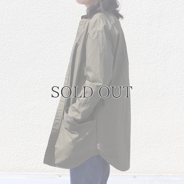 画像8: グリストーンW 綿ナイロン高密度ギャバ ルーズFIT バンドカラーツールポケシャツ『日本製』Upscape Audience