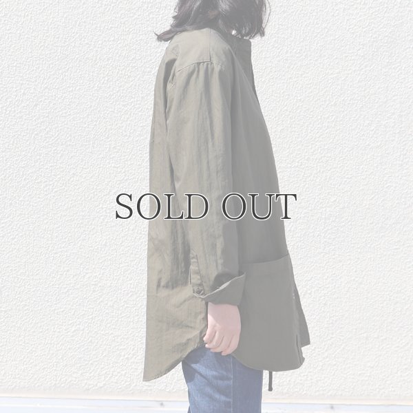 画像5: グリストーンW 綿ナイロン高密度ギャバ ルーズFIT バンドカラーツールポケシャツ『日本製』Upscape Audience