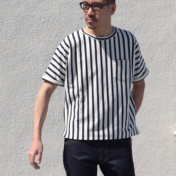 画像18: 【RE PRICE/価格改定】Basque 10オンス ( バスク天竺 )無地&ボーダービッグポケT【MADE IN JAPAN】『日本製』/ Upscape Audience