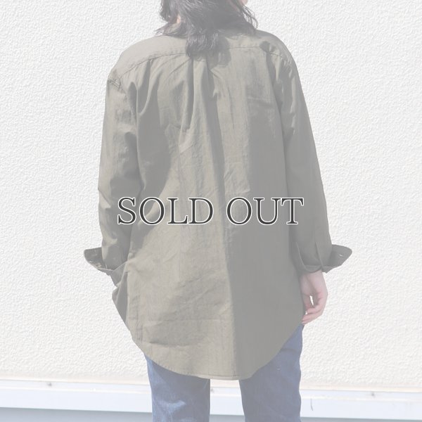 画像6: グリストーンW 綿ナイロン高密度ギャバ ルーズFIT バンドカラーツールポケシャツ『日本製』Upscape Audience