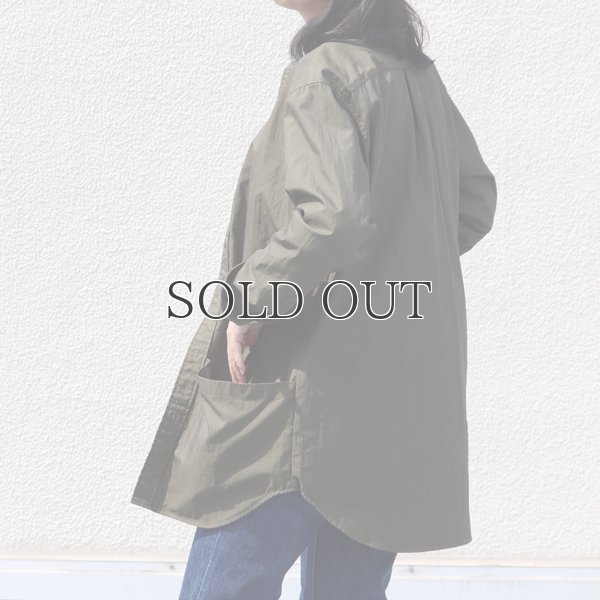 画像7: グリストーンW 綿ナイロン高密度ギャバ ルーズFIT バンドカラーツールポケシャツ『日本製』Upscape Audience