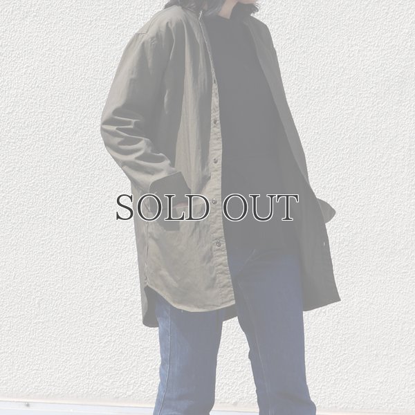 画像10: グリストーンW 綿ナイロン高密度ギャバ ルーズFIT バンドカラーツールポケシャツ『日本製』Upscape Audience