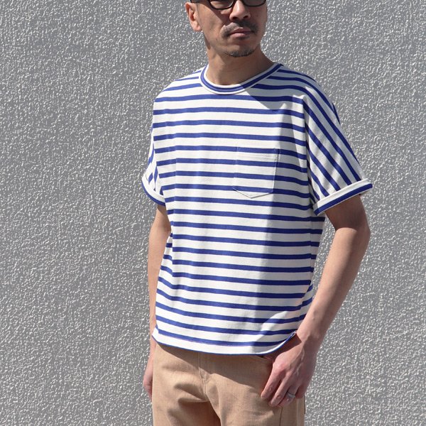 画像12: 【RE PRICE/価格改定】Basque 10オンス ( バスク天竺 )無地＆ボーダービッグポケT【MADE IN JAPAN】『日本製』/ Upscape Audience