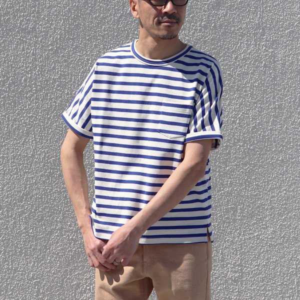 画像11: 【RE PRICE/価格改定】Basque 10オンス ( バスク天竺 )無地＆ボーダービッグポケT【MADE IN JAPAN】『日本製』/ Upscape Audience