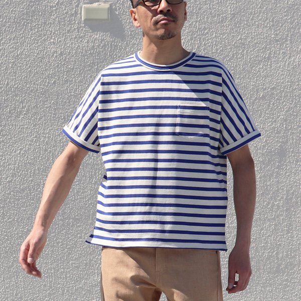 画像15: 【RE PRICE/価格改定】Basque 10オンス ( バスク天竺 )無地＆ボーダービッグポケT【MADE IN JAPAN】『日本製』/ Upscape Audience