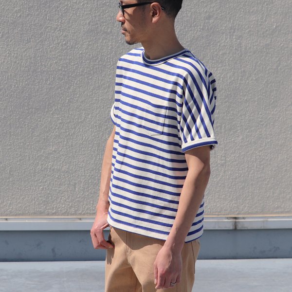 画像14: 【RE PRICE/価格改定】Basque 10オンス ( バスク天竺 )無地＆ボーダービッグポケT【MADE IN JAPAN】『日本製』/ Upscape Audience