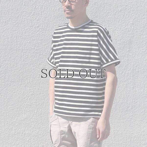 画像4: Basque 10オンス ( バスク天竺 )無地＆ボーダービッグポケT【MADE IN JAPAN】『日本製』/ Upscape Audience