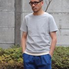 More photos1: 【RE PRICE/価格改定】Basque 10オンス ( バスク天竺 )無地＆ボーダーボートネックレイヤード半袖カットソー【MADE IN JAPAN】『日本製』/ Upscape Audience