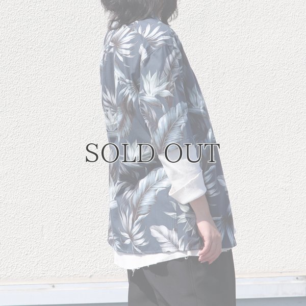 画像5: コットンレーヨン ヴィンテージボタニカル柄  オープンカラー ルーズフィットシャツ［Lady's］【MADE IN JAPAN】『日本製』/ Upscape Audience