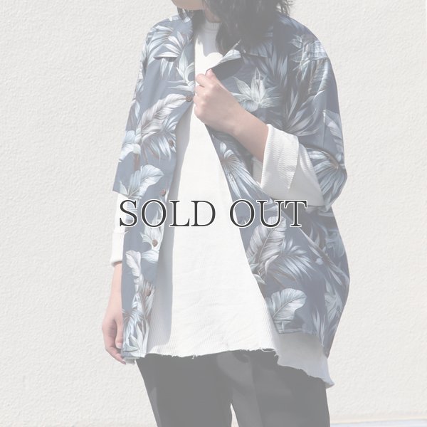 画像7: コットンレーヨン ヴィンテージボタニカル柄  オープンカラー ルーズフィットシャツ［Lady's］【MADE IN JAPAN】『日本製』/ Upscape Audience