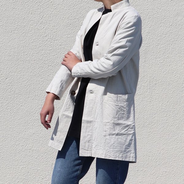 画像8: 【RE PRICE / 価格改定】綿麻キャンバスドクターコート[Lady's] 【MADE IN JAPAN】『日本製』/ Upscape Audience