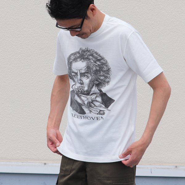 画像6: 16/1吊編天竺 Beethoven プリント 半袖 Tee【MADE IN TOKYO】『東京製』/ Upscape Audience