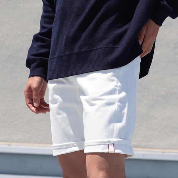 画像7: 【RE PRICE/価格改定】赤耳(セルヴィッチ)ホワイトデニムショートパンツ【MADE IN JAPAN】『日本製』/ Upscape Audience
