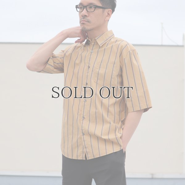 画像8: タイプライターレジメンタルストライプ ルーズフィット  裏前立て レギュラーカラー ハーフスリーブシャツ 【MADE IN JAPAN】『日本製』/ Upscape Audience