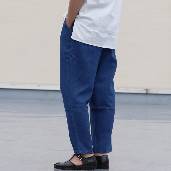 画像4: 【RE PRICE/価格改定】麻混デニムワイド2タックアンクルパンツ【MADE IN JAPAN】『日本製』 / Upscape Audience
