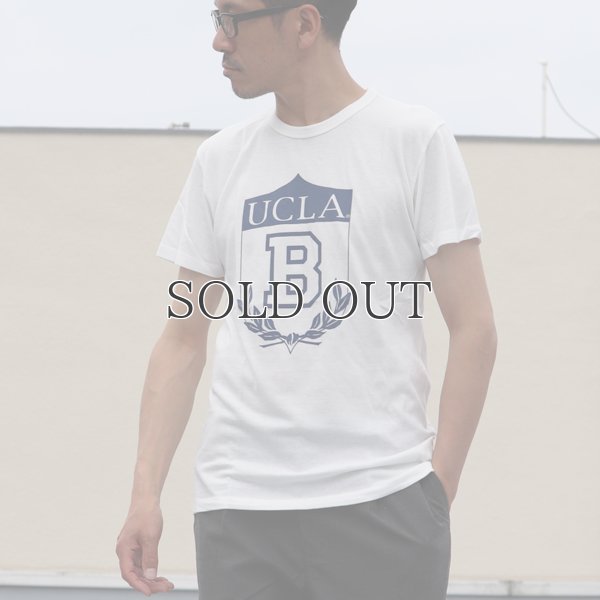 画像9: UCLA"UCLA B"エンブレム三素材混カレッジプリント半袖クルーネックTシャツ / Audience