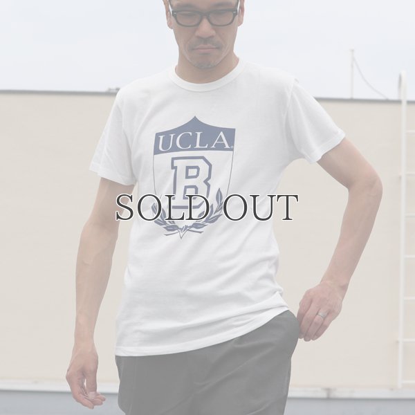 画像10: UCLA"UCLA B"エンブレム三素材混カレッジプリント半袖クルーネックTシャツ / Audience