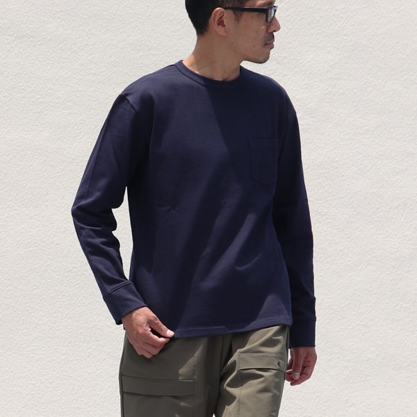 画像11: 【RE PRICE / 価格改定】ヘビーウェイト天竺クルーネックポケット付きカットソー長袖【MADE IN JAPAN】『日本製』 / Upscape Audience