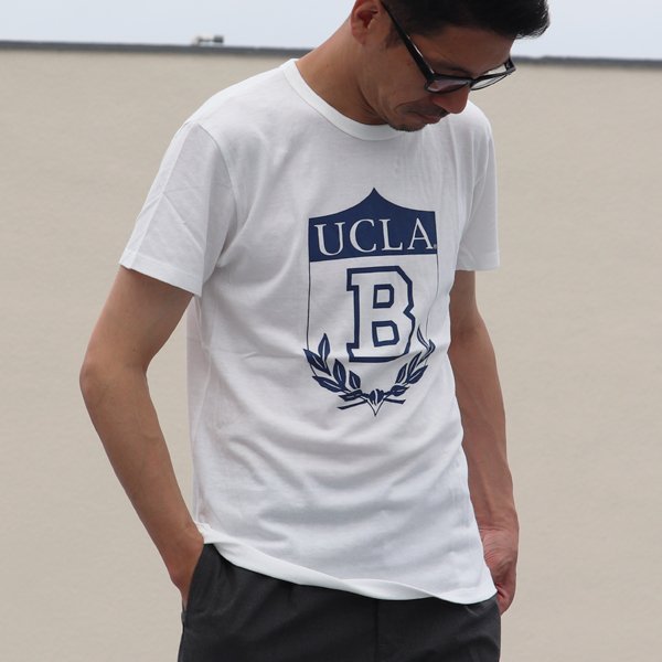 画像12: 【RE PRICE / 価格改定】 UCLA"UCLA B"エンブレム三素材混カレッジプリント半袖クルーネックTシャツ / Audience