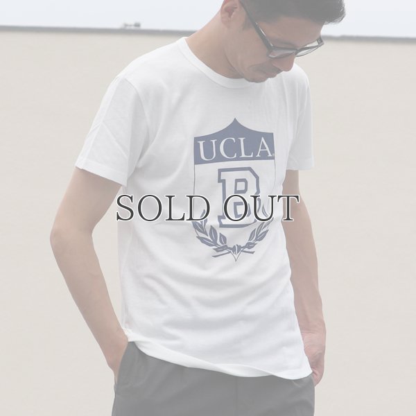 画像12: UCLA"UCLA B"エンブレム三素材混カレッジプリント半袖クルーネックTシャツ / Audience