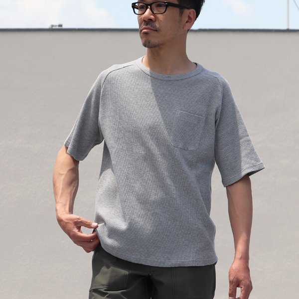 画像3: 度詰ワッフル ヘムラウンドポケTEE【MADE IN JAPAN】『日本製』/ Upscape Audience