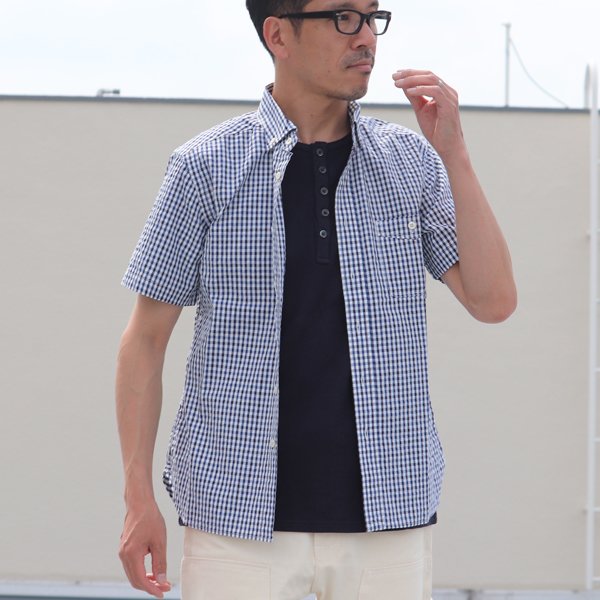 画像8: 【RE PRICE / 価格改定】Coolmax（クールマックス）ボタンダウンワイドスプレッドカラー半袖シャツ / Audience