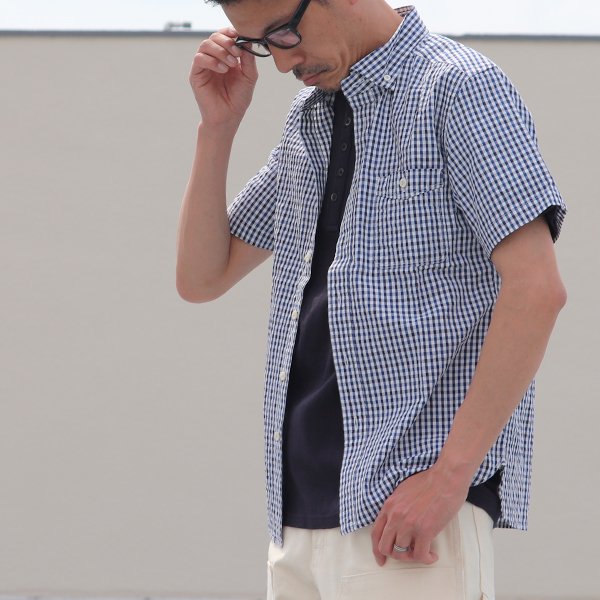 画像7: 【RE PRICE / 価格改定】Coolmax（クールマックス）ボタンダウンワイドスプレッドカラー半袖シャツ / Audience